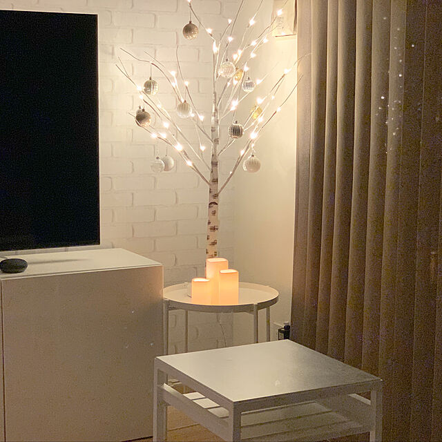 ayaのイケア-IKEA　イケア　GODAFTON グダフトン LED　ブロックキャンドル 室内　屋外用 3点セット　電池式　ナチュラル　照明　デコレーション　輸入　送料無料の家具・インテリア写真