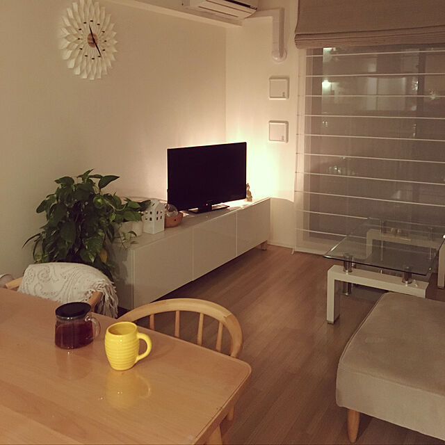 Kotaroのインターフォルム-インターフォルム 掛け時計 ルファール CL-9903WH ホワイト 花 ステップムーブメントの家具・インテリア写真