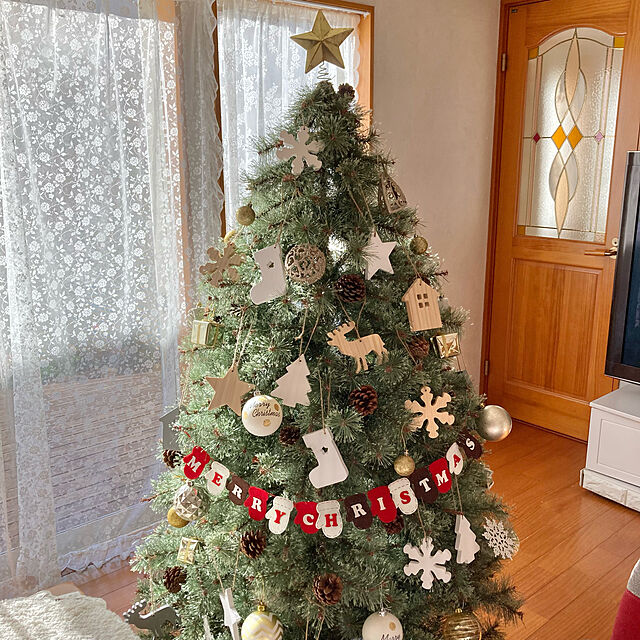 samanthakitchenの-クリスマスツリー おしゃれ 150cm クリスマスツリーセット 北欧 オーナメント オーナメントセット クリスマス用品 イルミネーション セット オーナメント オシャレ 北欧 150 クリスマスグッズ ホワイト かわいい xmasの家具・インテリア写真