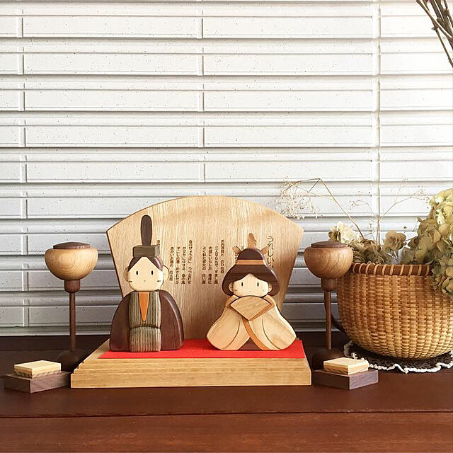 akiの-旭川クラフト sasaki ササキ工芸 木製ひな人形 DXセット国産クラフト 木製 雛人形 コンパクト モダンの家具・インテリア写真