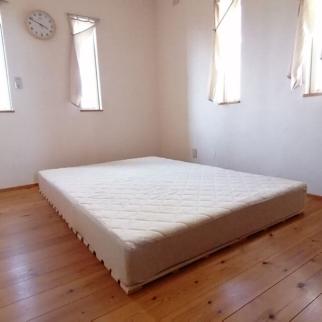 olivierの-ベッド すのこベッド ダブル ロール式 すのこマット すのこベッドすのこマット 桐 スノコ ダブル 木製 完成品の家具・インテリア写真