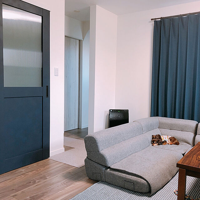 pinkのニトリ-ローソファ3点セット(ノーザン3 GY) の家具・インテリア写真