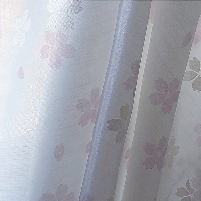 jyojyoのユニベール-ユニベール ミラーレースカーテン アレルGボイルサクラ グレー 幅100×丈176cm 2枚組の家具・インテリア写真