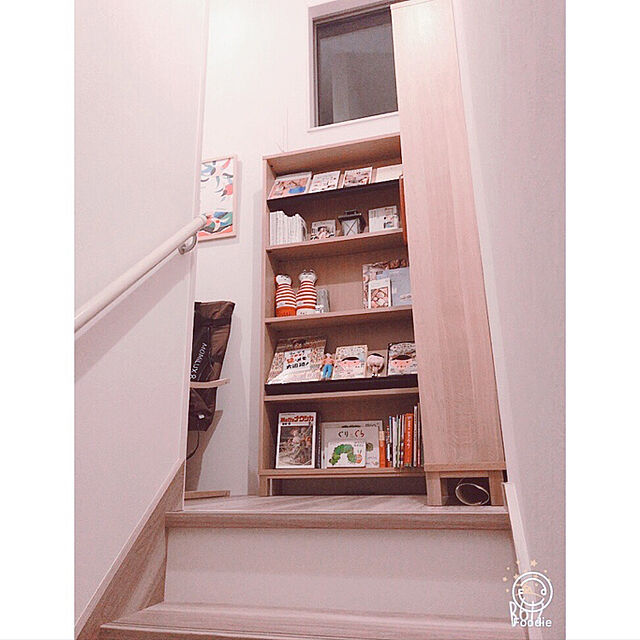 AZUの無印良品-オーク材薄型ラック・ワイド大・奥行２２ｃｍの家具・インテリア写真
