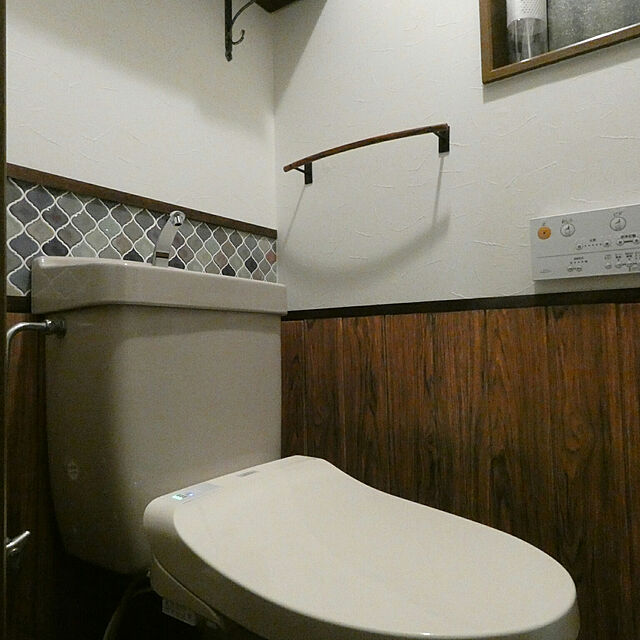 chiharuの-タオルハンガー アイアン 木製 タオル掛け キッチン トイレ 洗面所 壁 ラウンドウッドバーハンガーの家具・インテリア写真