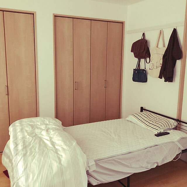 kurigohanのニトリ-シングルパイプベッド(バジーナFV2 BK） の家具・インテリア写真