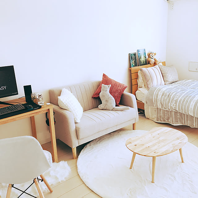 nanaminのニトリ-シングルベッドフレーム(アスカ2-S LBR DL2) の家具・インテリア写真