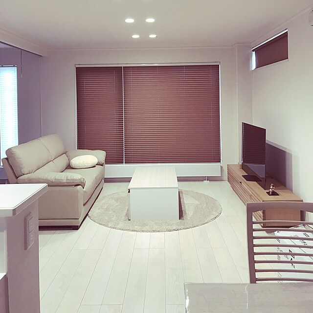 ecosheのニトリ-3人用本革ソファ(ウォール2 ホンカワ DBR) の家具・インテリア写真