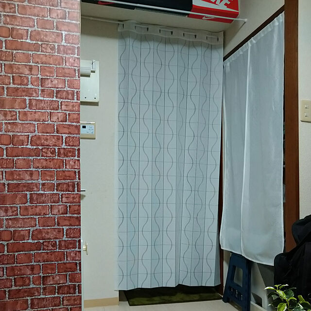 keimaのコスモ-アコーディオンカーテン パタパタカーテン 間仕切りカーテン 100cm幅 200cm丈 カーブライン ホワイト 11655の家具・インテリア写真