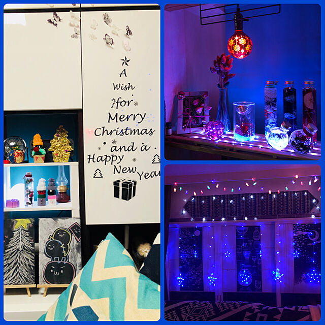 SatoshiのHomeLin-HOMECUBE LEDイルミネーションライト ソーラーライト クリスマス電飾ライト 雪型ライト 防水 ストリングライト ガーデンライト 屋外 クリスマス飾り (雪（ホワイト）)の家具・インテリア写真