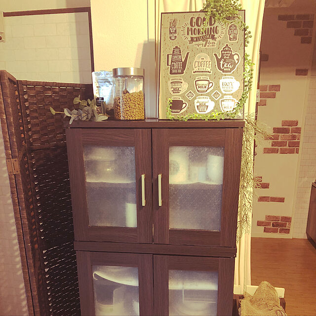 fuyuのニトリ-食器棚(クローネ4560 DBR) の家具・インテリア写真