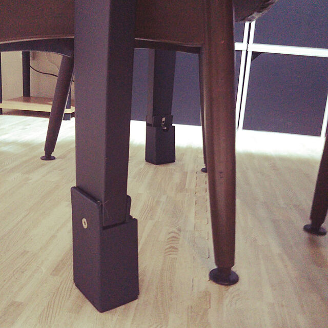 【色: ブラック】AIRUJIA テーブル 脚 継ぎ足し 高さ上げる 4個セット