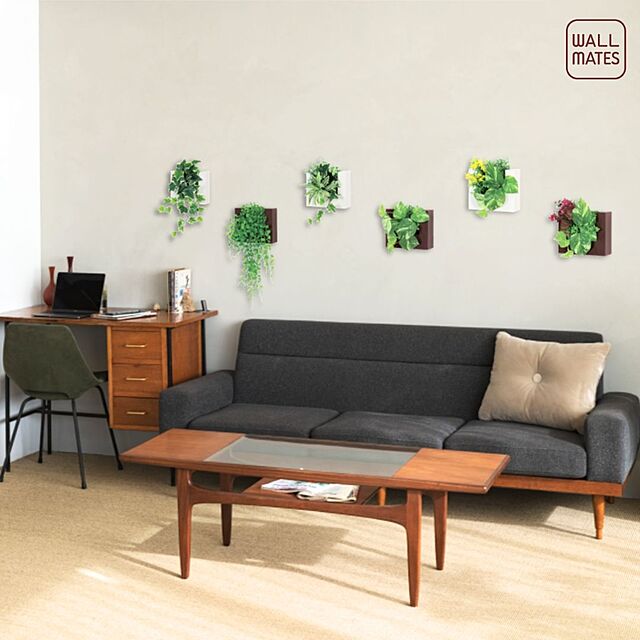 WALL_MATESの-グリーンモード 正規品 観葉植物 デザインポット(ホワイト)60cm GR4052｜壁掛け フェイクグリーン おしゃれなポトス 送料無料の家具・インテリア写真