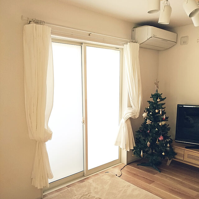 matsubokkuriのニトリ-採光・遮熱・遮像156サイズレースカーテン エコナチュレ(WV 200×103×1) の家具・インテリア写真
