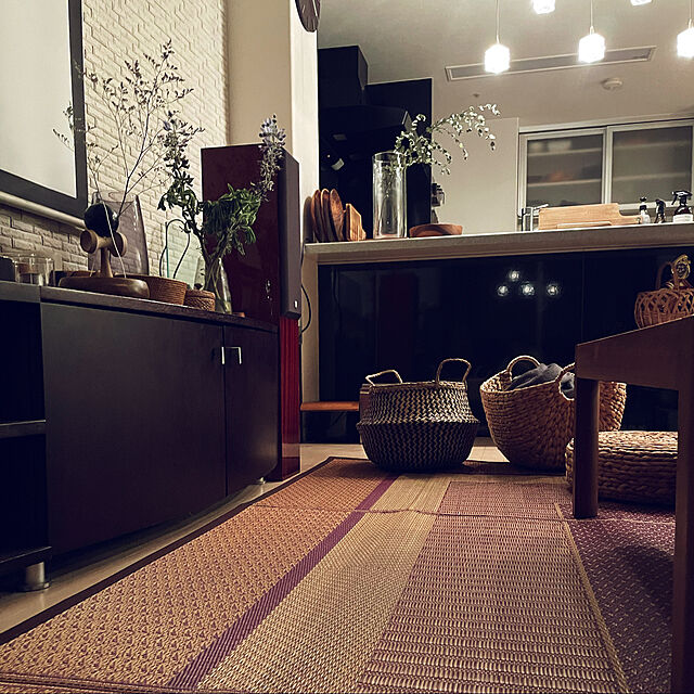 mofzeniのイケヒコ・コーポレーション-ラグ 国産  い草 ござ カーペット 『DXランクス』 ワイン 江戸間4.5畳（約261×261cm）【ワイン】 の家具・インテリア写真