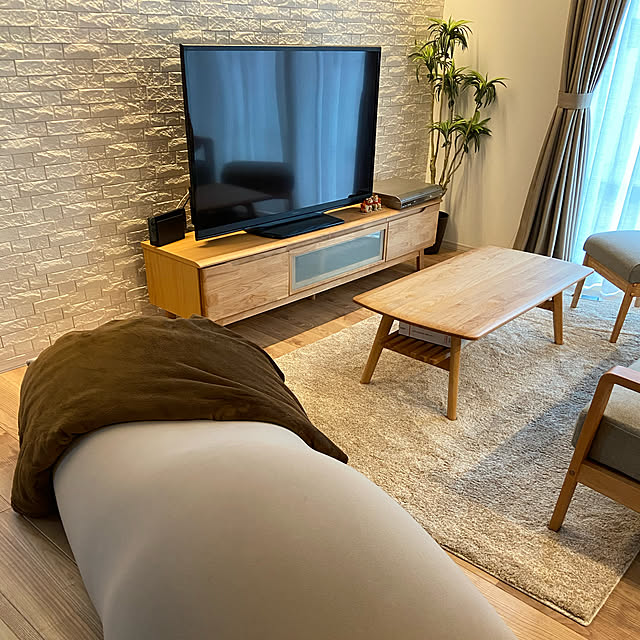 shi-saのニトリ-オットマン(アルナス GY/LBR) の家具・インテリア写真