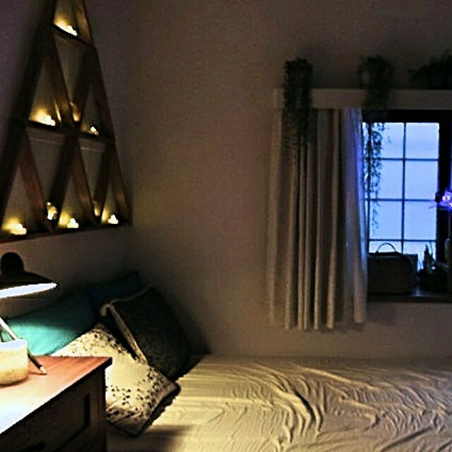 paruのニトリ-遮光1級・遮熱・遮音カーテン(ミスト3 グリーン 100X178X2) の家具・インテリア写真