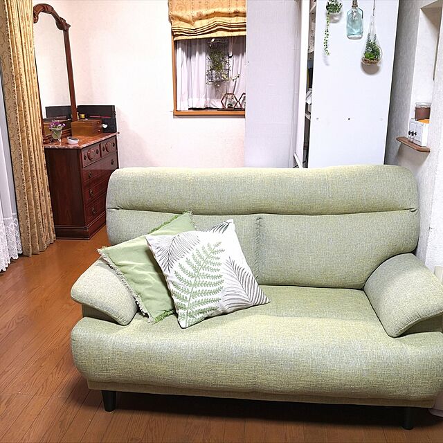 haruruのニトリ-クッションカバー(フリンジ GR i) の家具・インテリア写真