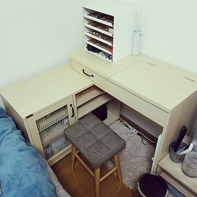 occchiiiのニトリ-ドレッサーチェア(プティ LBR) の家具・インテリア写真