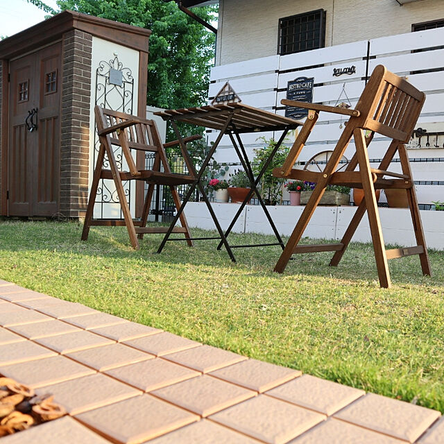 akkiiiの-【送料無料】ディーズシェッドカンナ カンナ D70 ベージュ・ブラウン・オレンジ（ディーズガーデン 物置 おしゃれ 屋外）の家具・インテリア写真