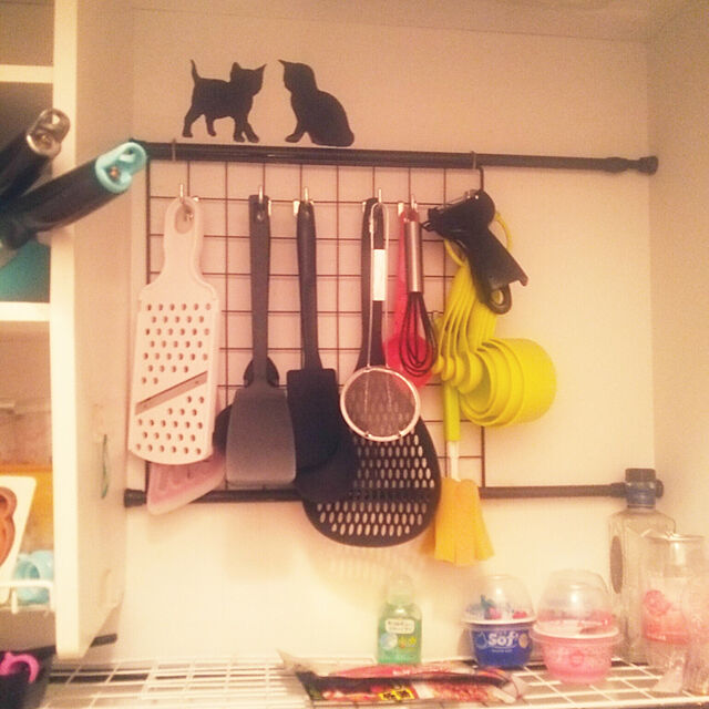 yuutasoの-【Smart Design】オシャレな壁紙シール/ハッピー猫達/ノリ跡が残らない/壁飾りウォールステッカー#ブラックの家具・インテリア写真