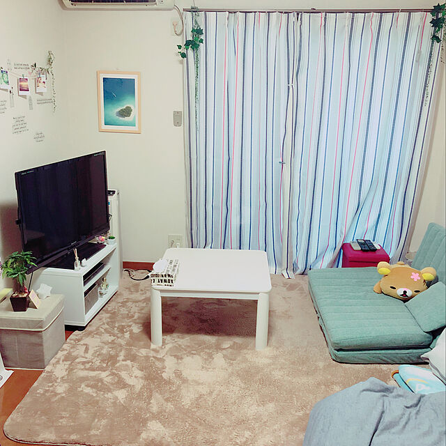 sakuのニトリ-カーテン＆レース 4枚セット(Nプロメ 100X110X4) の家具・インテリア写真