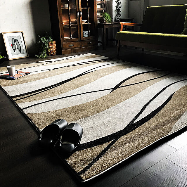 Rugs-Factoryのラグズファクトリー-ラグズファクトリー ラグ ラグマット 絨毯 リップル アイボリー 200x250 3畳の家具・インテリア写真