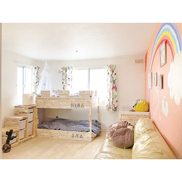 sunny_smileのイケア-IKEA TROFAST（トロファスト）収納コンビネーション パイン材 ホワイト/ホワイト 94x44x91 cm PK-WS4WM4の家具・インテリア写真