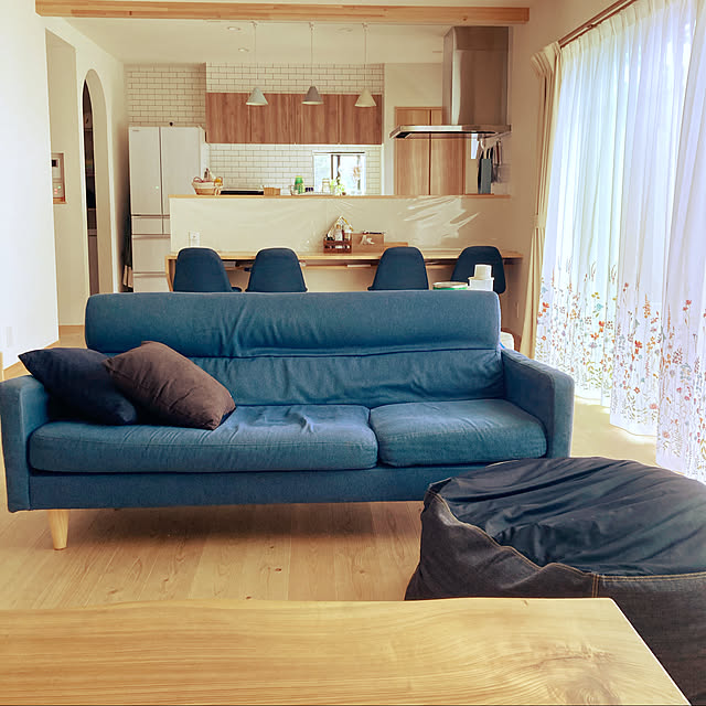 Asamiのニトリ-ヌードクッション(フンワリツツミコム2 45x45) の家具・インテリア写真