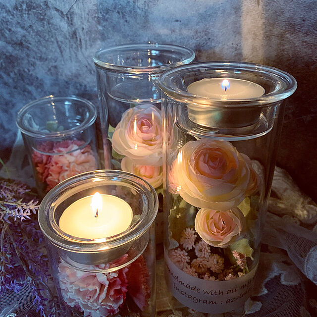 AZRIMOの-枯れないお花のキャンドルグラス(ローズ)の家具・インテリア写真