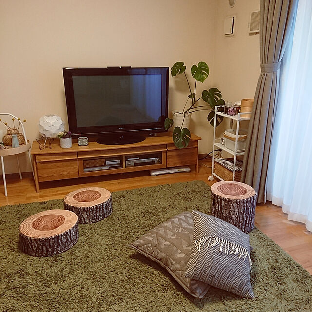 onikusanの無印良品-ウール原毛色クッションカバー／ヘリンボーンの家具・インテリア写真