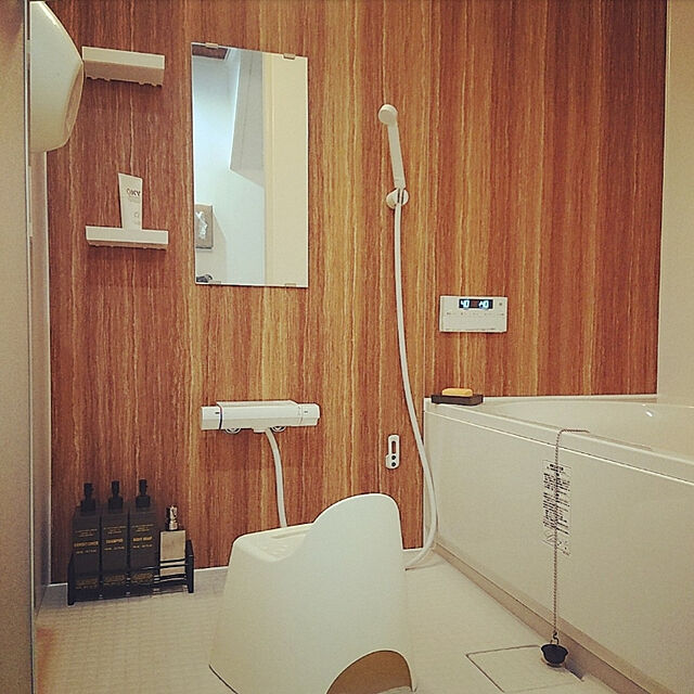 La12のイケア-IKEA イケア　GRUMLAN スツール　ホワイト　椅子　入浴　バスルーム用品　お風呂　輸入　の家具・インテリア写真