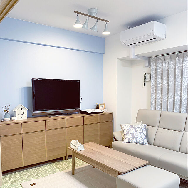 miAのニトリ-3人用合皮ソファ(Nシールド コウテイ3 BE) の家具・インテリア写真