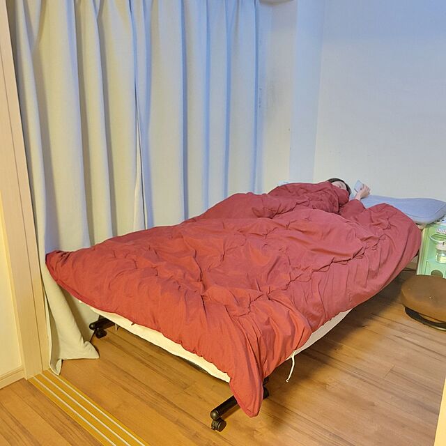 Manamiのアイリスオーヤマ-折りたたみベッド OTB-BRN ブラウンの家具・インテリア写真