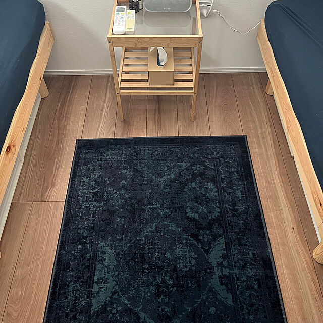 maaLのイケア-【IKEA -イケア-】VONSBAK -ヴォンスベク- ラグ パイル短 ダークブルー 80x180 cm (105.288.93)の家具・インテリア写真