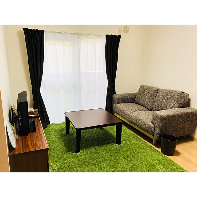 machiのニトリ-アクセントラグ(SシャギーGR 160X230) の家具・インテリア写真