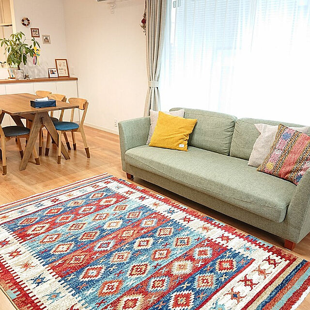 snowdropのイケヒコ・コーポレーション-モルドバ製 ウィルトン織り カーペット キリム 約160×230cm レッド 2352339の家具・インテリア写真