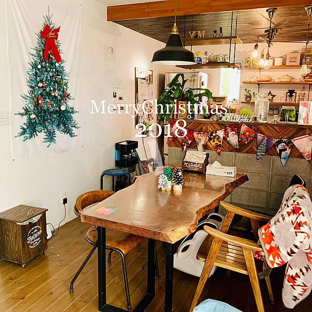 colonの-クリスマス タペストリー クリスマスツリー タペストリー おしゃれ 北欧 北欧柄 手作り 壁に飾れる 100*150cm クリスマスタペストリーの家具・インテリア写真