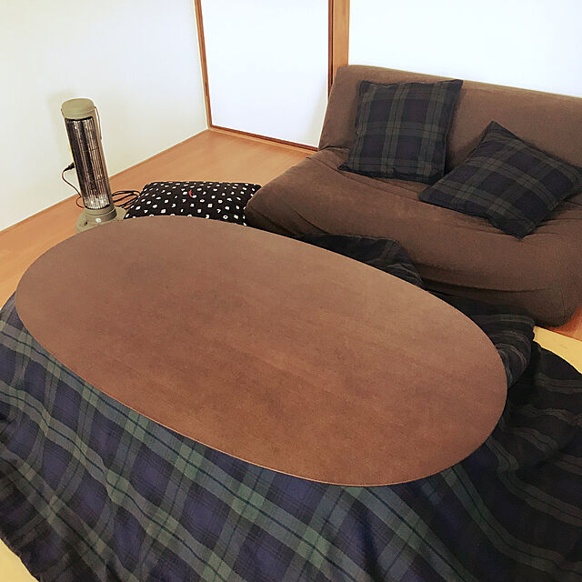dorimiの無印良品-リクライニングローソファ２シーター・カバー付・綿平織／ダークブラウンの家具・インテリア写真