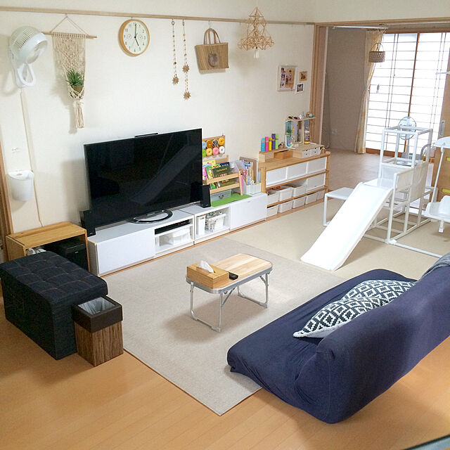 merutoのニトリ-ローソファ3点セット(ノーザン2 DBR)  【玄関先迄納品】 【1年保証】の家具・インテリア写真