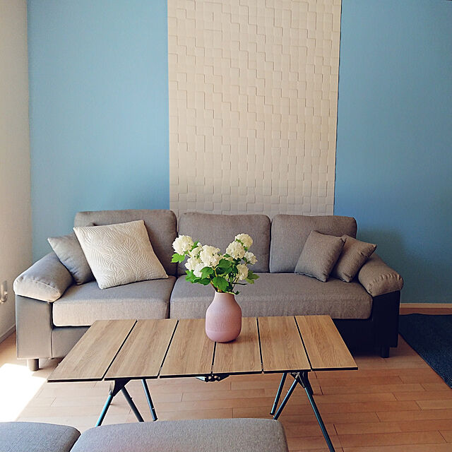 daisyのニトリ-ウレタン入りジャガード織りラグ(ヘリンボンミックス NV 200X240) の家具・インテリア写真