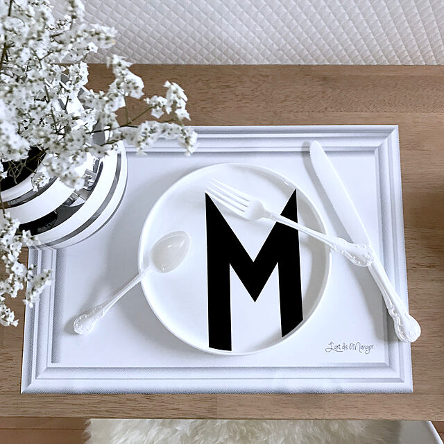 mikiの-Design Letters Alphabet Porcelain Plates　デザインレターズ　レタープレート N-Zモノトーン　北欧　おしゃれ雑貨　モノトーン雑貨の家具・インテリア写真