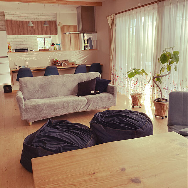 Asamiのニトリ-ストレッチソファカバー(NW SL2205GY 3人掛け用) の家具・インテリア写真
