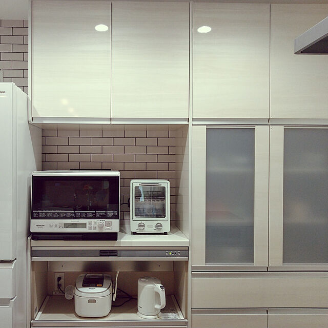 chieko.10021002の-キッチン収納 リクシル シエラ 180cm スライドストッカ—＋家電収納（蒸気排出ユニット付）タイプ シエラカップボードS3007の家具・インテリア写真