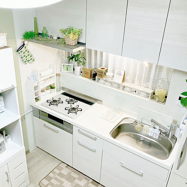 mommyのニトリ-拭けるキッチン用クッションフロアマット(PVC エンビコート2モザイク50X120) の家具・インテリア写真