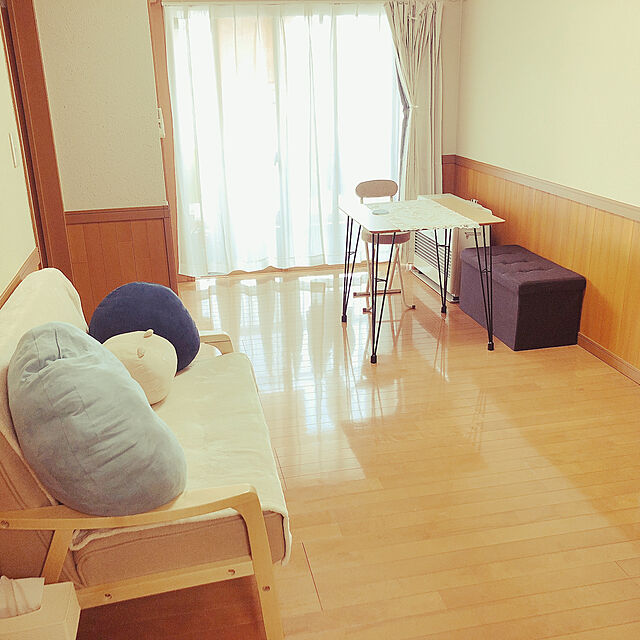 sawa-reiのニトリ-遮光1級・遮熱・遮音カーテン(ミスト3 アイボリー 100X110X2) の家具・インテリア写真