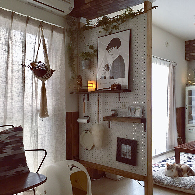 momijiのニトリ-クッションカバー(LNサキゾメキリム) の家具・インテリア写真