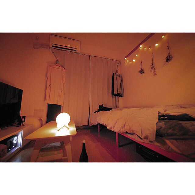 maaaaako_musicのroomnhome(ルームアンドホーム)-ルームアンドホーム ライト LED コットンボール 20個 S グレー 6cm 長さ 3m 電池式の家具・インテリア写真