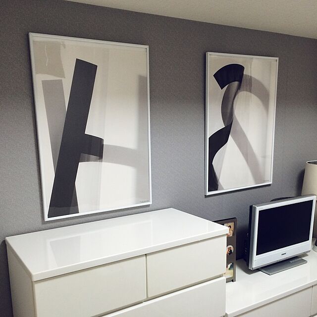 kumiの-SHY アルファベットポスター「H」 モノクロ Playtype プレイタイプ　北欧 デンマークの家具・インテリア写真