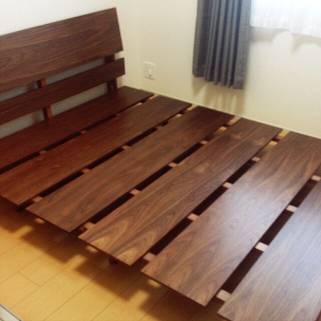 miyamizuのニトリ-セミダブル/ダブルベッドフレーム(フレイ MBR) の家具・インテリア写真